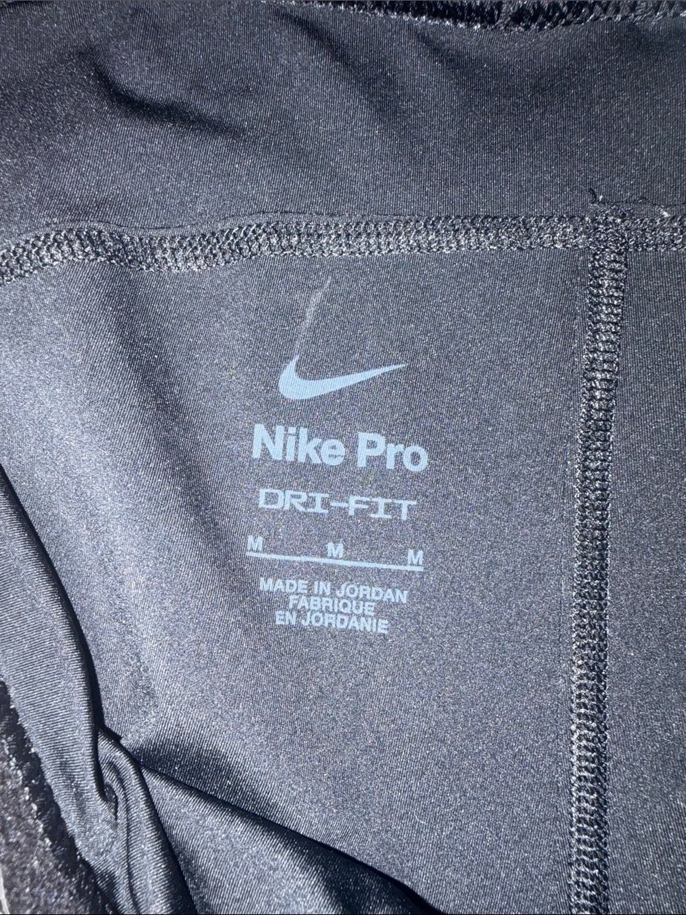 Nike Pro Black Women's Athletic Shorts with White Swoosh
